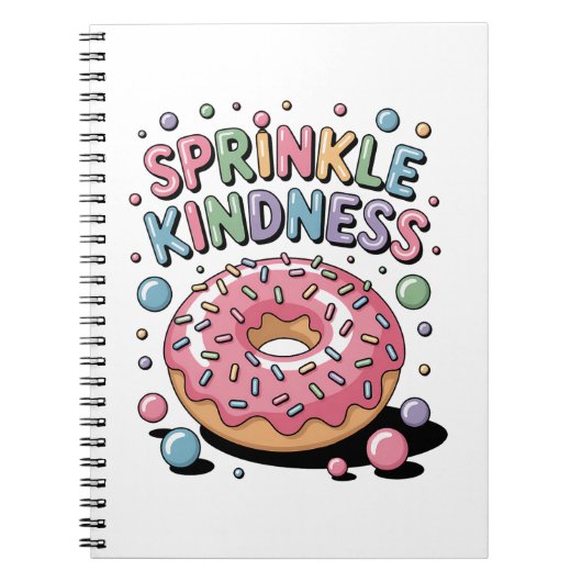 Sprinkle Kindness | Donut Notizblock (Vorderseite)