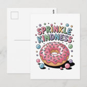 Sprinkle Kindness | Donut Postkarte (Vorne/Hinten)