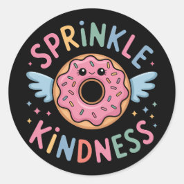 Sprinkle Kindness | Donut Runder Aufkleber