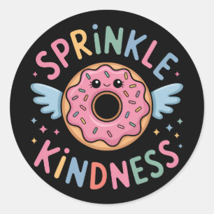 Sprinkle Kindness Donut Runder Aufkleber