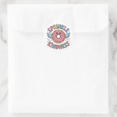 Sprinkle Kindness | Donut Runder Aufkleber (Tasche)