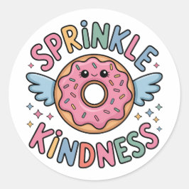 Sprinkle Kindness | Donut Runder Aufkleber