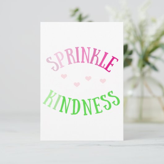 SPRINKLE KINDNING Note Card Dankeskarte (Stehend Vorderseite)