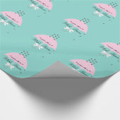 Sprinkle Liebe Blau Rosa Reveal Brautparty Party Geschenkpapier (Ecke)