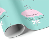 Sprinkle Liebe Blau Rosa Reveal Brautparty Party Geschenkpapier (Rolleneckpunkt)