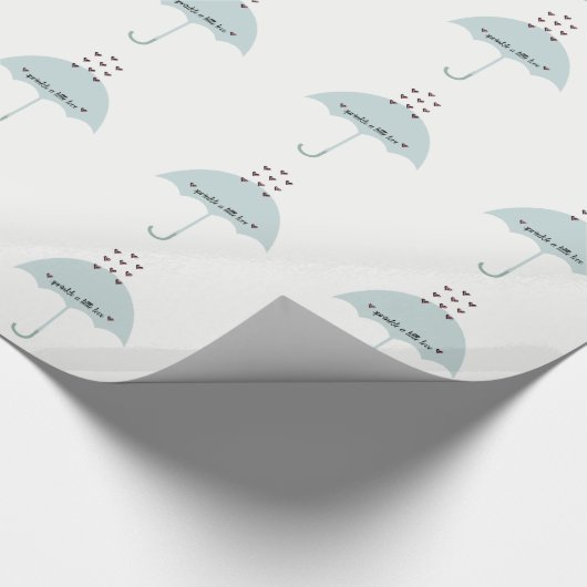 Sprinkle Liebe Bridal oder Babydusche Rosa & Blau Geschenkpapier (Ecke)