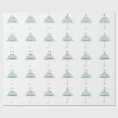 Sprinkle Liebe Bridal oder Babydusche Rosa & Blau  Geschenkpapier (Flach)