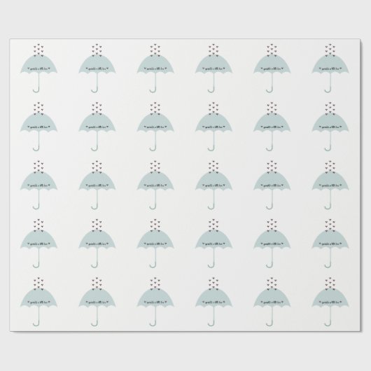 Sprinkle Liebe Bridal oder Babydusche Rosa & Blau  Geschenkpapier (Flach)