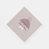 Sprinkle Liebe Mauve & White Dusche Brautparty Serviette (Ecke)