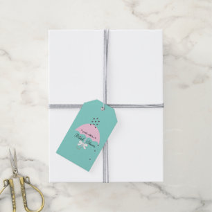 Sprinkle Love Türkis Blau & Rosa Party Geschenkanhänger