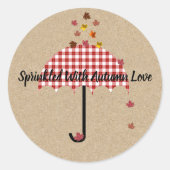 Sprinkle mit Herbst Liebe Baby Brautparty Party Runder Aufkleber (Vorderseite)