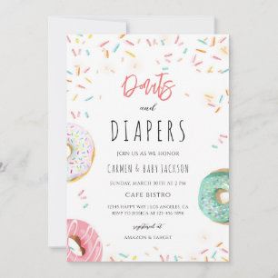 Sprinkle Pink Donut Coed-Baby-Shower Einladung