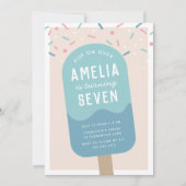 Sprinkle Pop | Kindereis Geburtstagsparty Einladung (Vorderseite)