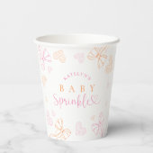 Sprinkle Ribbon Baby Shower Papierbecher (Rückseite)