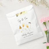 Sprinkle Sip and See Champagner Glass Baby Dusche Geschenktütchen (Versiegelt)