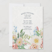 Sprinkle Sprinkle Wasserfarbe Weiße Blüte Einladung (Rückseite)