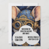 Sprinkle Steampunk Tierischer Individuelle Name Einladung (Rückseite)