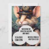 Sprinkle Steampunk Tierischer Individuelle Name Einladung (Rückseite)
