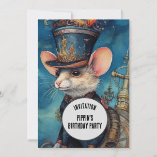Sprinkle Steampunk Tierischer Individuelle Name Einladung