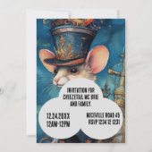 Sprinkle Steampunk Tierischer Individuelle Name Einladung (Rückseite)