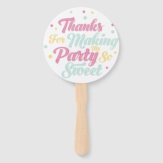 Sprinkle Vanilla Leckerei Donut Fächer (Rückseite)