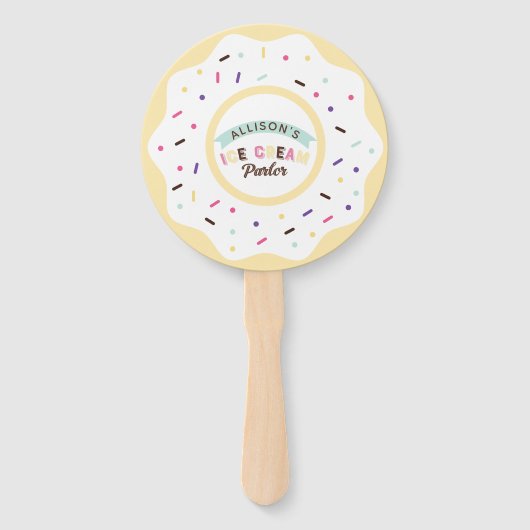 Sprinkle Vanilla Leckerei Donut Fächer (Vorderseite)