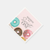 Sprinkled Donut 1. Geburtstag Party Tischdekor Serviette (Ecke)