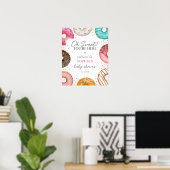 Sprinkled Donut Baby Dusche Begrüßungszeichen Poster (Heimbüro)