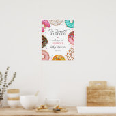 Sprinkled Donut Baby Dusche Begrüßungszeichen Poster (Küche)