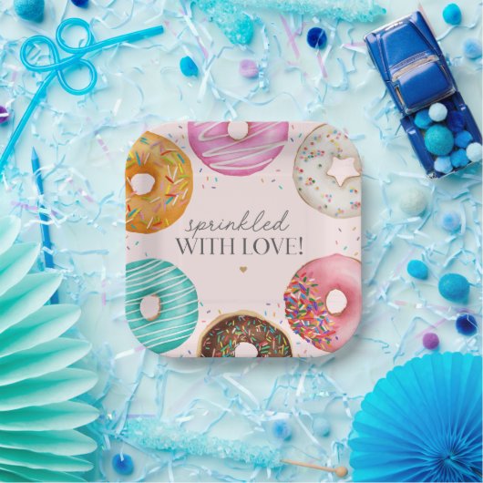 Sprinkled Donut Baby Sprinkle Party Tischdekor Pappteller (Party)
