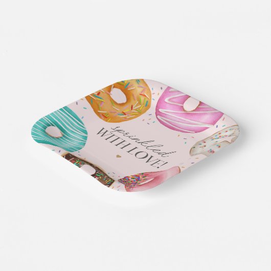 Sprinkled Donut Baby Sprinkle Party Tischdekor Pappteller (Gewinkelt)