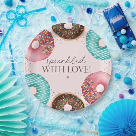 Sprinkled Donut Baby Sprinkle Party Tischdekor Pappteller (Party)