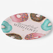 Sprinkled Donut Baby Sprinkle Party Tischdekor Pappteller (Schrägansicht)
