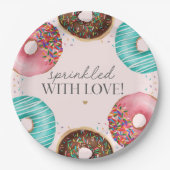 Sprinkled Donut Baby Sprinkle Party Tischdekor Pappteller (Vorderseite)