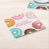 Sprinkled Donut Baby Sprinkle Party Tischdekor Rechteckiger Pappuntersetzer (angewinkelt)
