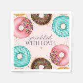 Sprinkled Donut Baby Sprinkle Party Tischdekor Serviette (Vorderseite)