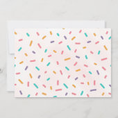 Sprinkled Donut Geburtstagsparty für Mädchen Einladung (Rückseite)
