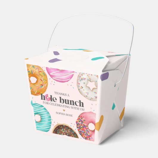 Sprinkled Donut Geburtstagsparty oder Babydusche Geschenkschachtel (Vorderseite)
