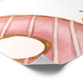 Sprinkled Donut Sweet Birthday Willkommenszeichen Poster (Ecke)