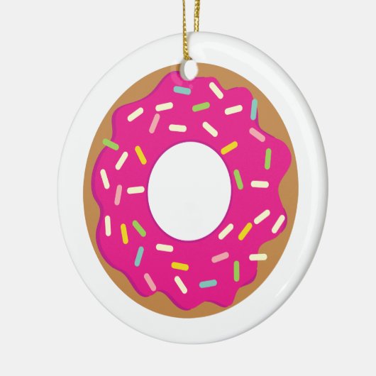 Sprinkled donut Weihnachtsbaumschmuck Keramik Ornament (Links)