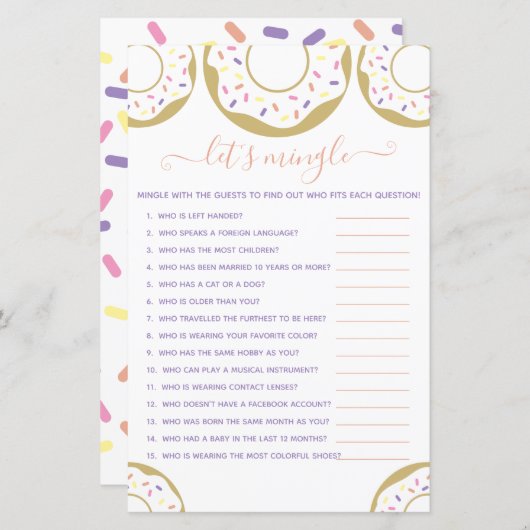 Sprinkled mit Liebe, lassen Sie uns ein Spiel verm (Vorne/Hinten)