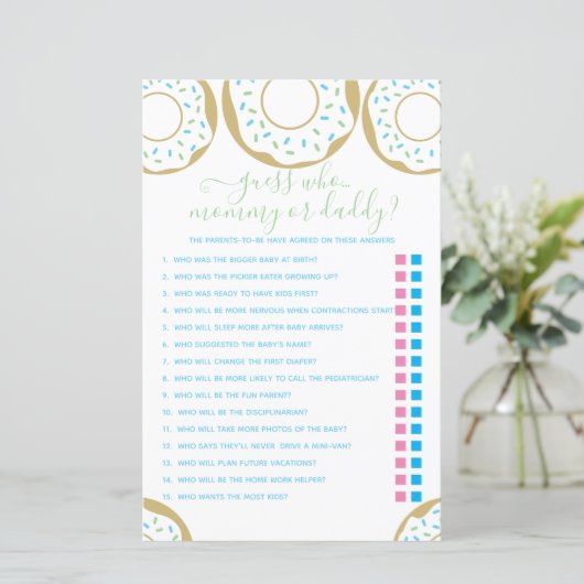 Sprinkled mit Liebe Ratet, wer? Spiel (Stehend Vorderseite)