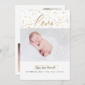 Sprinkled Stars, Geburtshinweis + Danke Einladung (Vorne/Hinten)