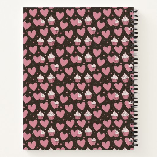 "Sprinkleheart Sugar Rush: Cupcake Chaos Couture" Notizblock (Rückseite)