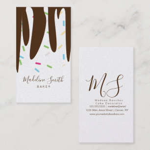 Sprinklen Bäckerei Ice Creme Zuckerguss Tropfen Visitenkarte