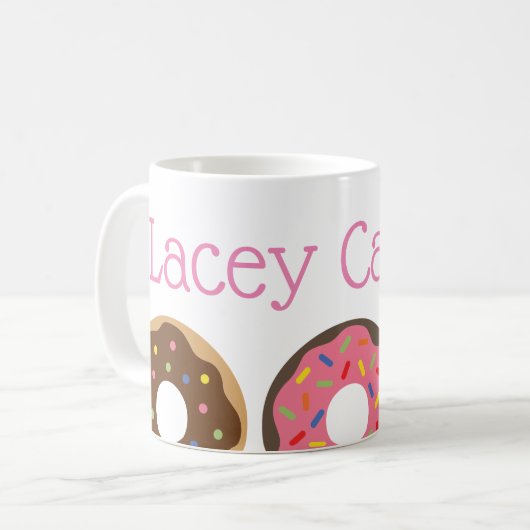 Sprinklen Donut benutzerdefinierte Mug Kaffeetasse (Vorderseite Links)