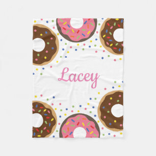 Sprinklen Donuts Personalisierte Fleecefelette Fleecedecke