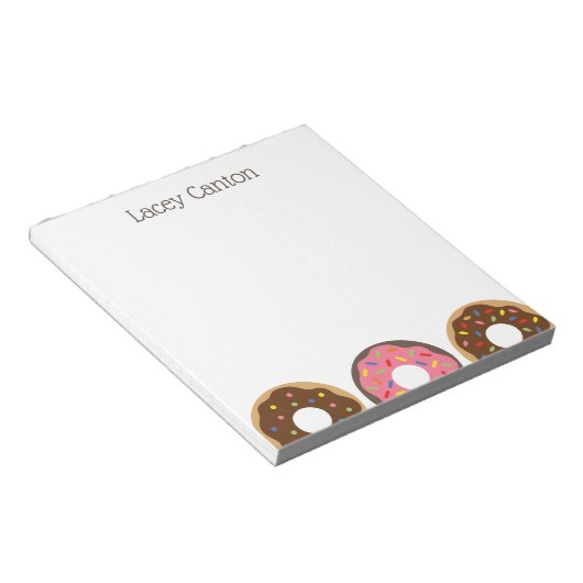 Sprinklen Donuts Personalisiertes Notepad Notizblock (angewinkelt)