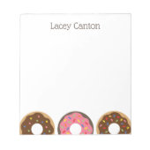 Sprinklen Donuts Personalisiertes Notepad Notizblock (Vorderseite)