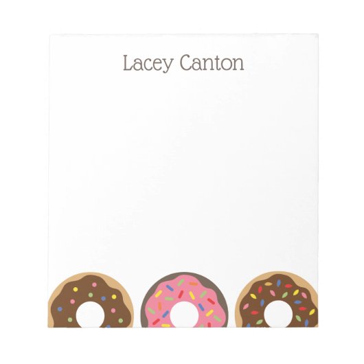 Sprinklen Donuts Personalisiertes Notepad Notizblock (Vorderseite)